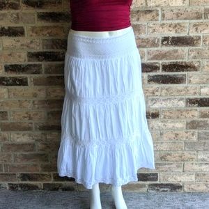 St. John's Bay white broomstick skirt